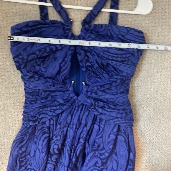 The Jetset Diaries Sea Goddess Blue Cutout Front Slit Maxi Dress Size XS - Picture 6 of 11